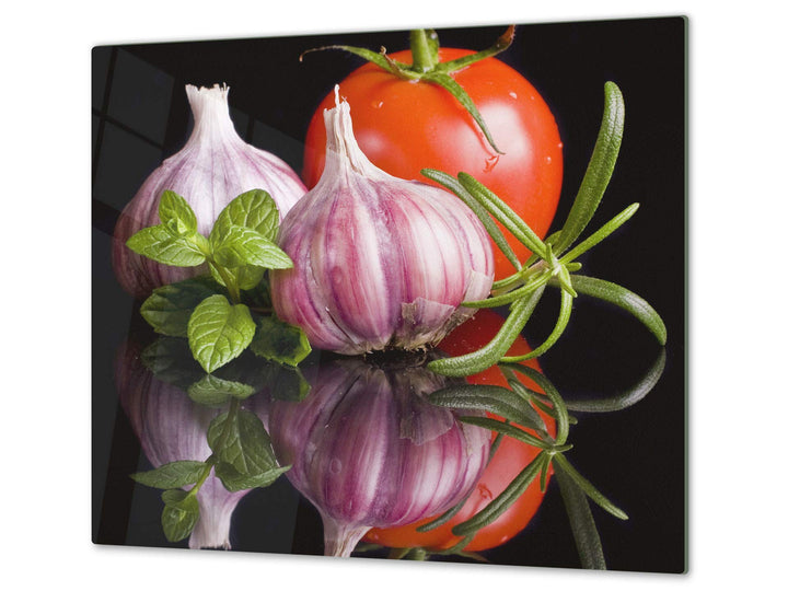 Küchenbrett aus Hartglas und Induktionskochplattenabdeckung – Schneideplatten SINGLE mit 60 x 52 cm