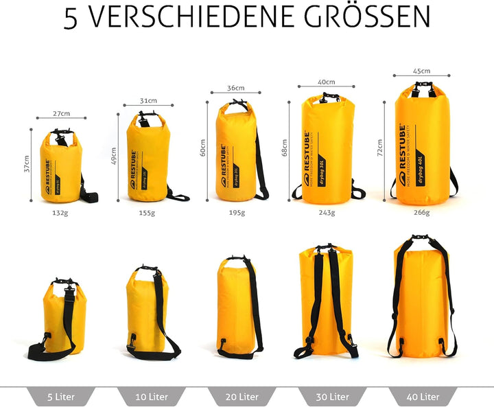 Restube Wasserdichter Drybag – Premium-Qualität für ultimativen Schutz | Vielseitig und geräumig | I