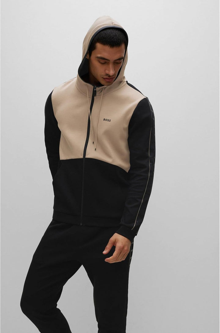 BOSS Athleisure Herren Sweatjacke Saggy Schwarz X-Large