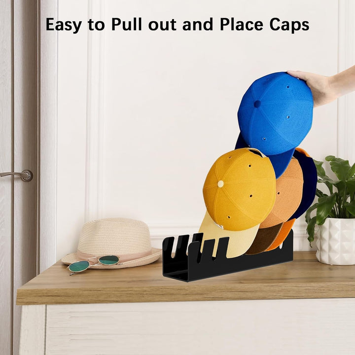 Cap Halter, 4 Stück Kunststoff Kappen Organizer, Cap Aufbewahrung Fasst 21 Hüte, Desktop Cap Halteru