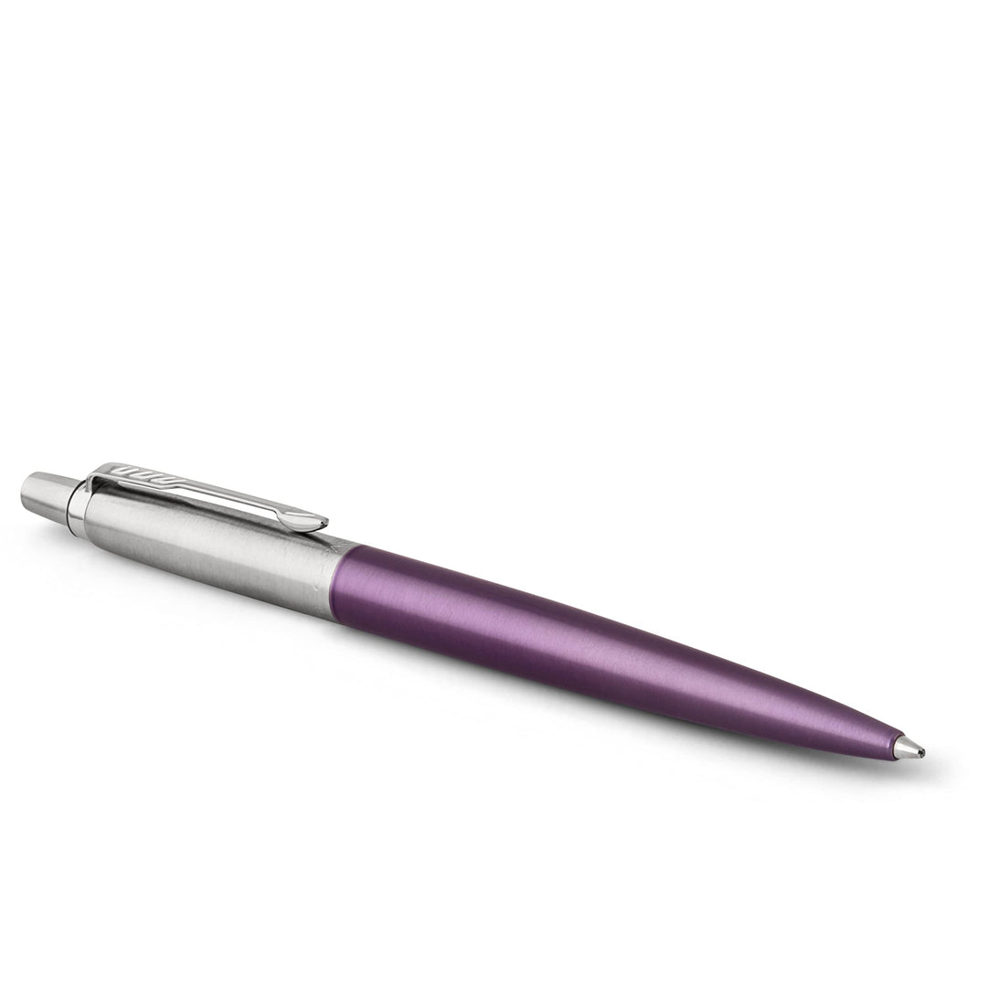 Parker Jotter Kugelschreiber | Victoria Violet | Mittlere Spitze | Blaue Tinte | Geschenkbox ballpoi