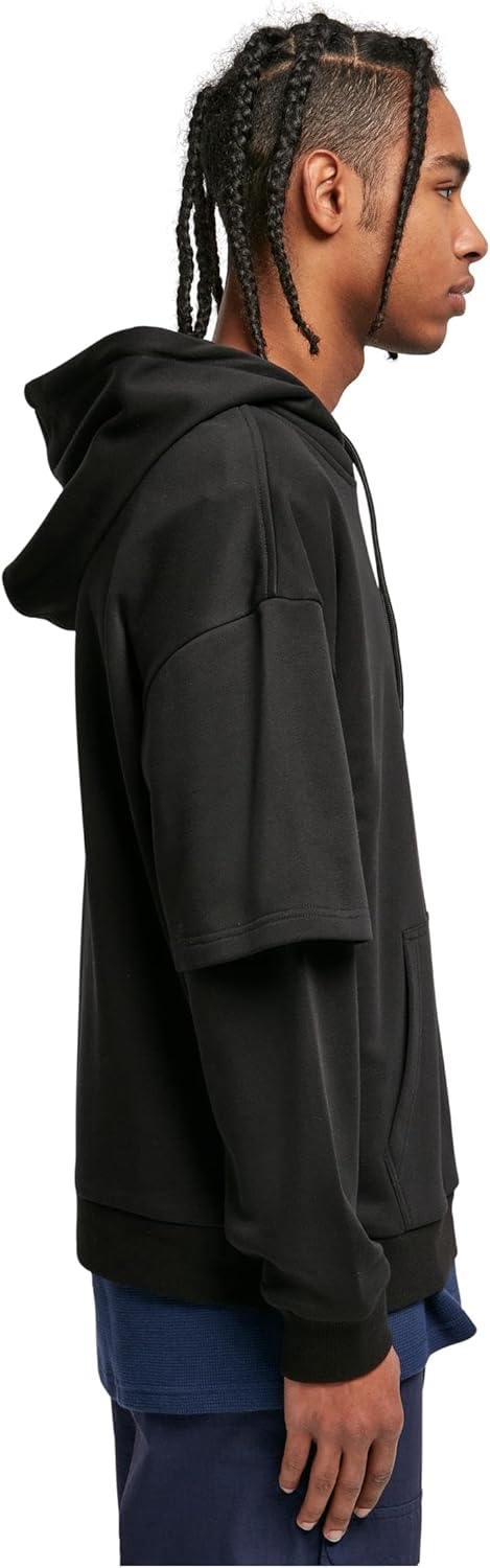 Urban Classics Herren Oversized Doublesleeve Hoody M Schwarz, M Schwarz