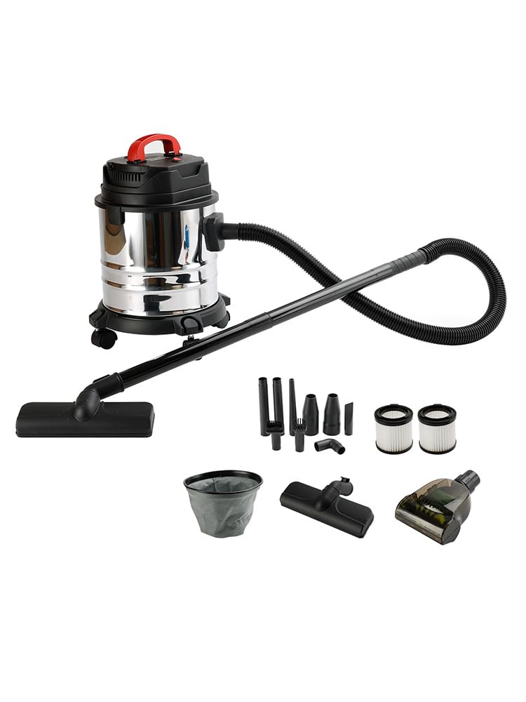 Allzwecksauger 1800W mit 18L Edelstahlbehälter Nass und Trockensauger für Teppich & Hartböden, leist