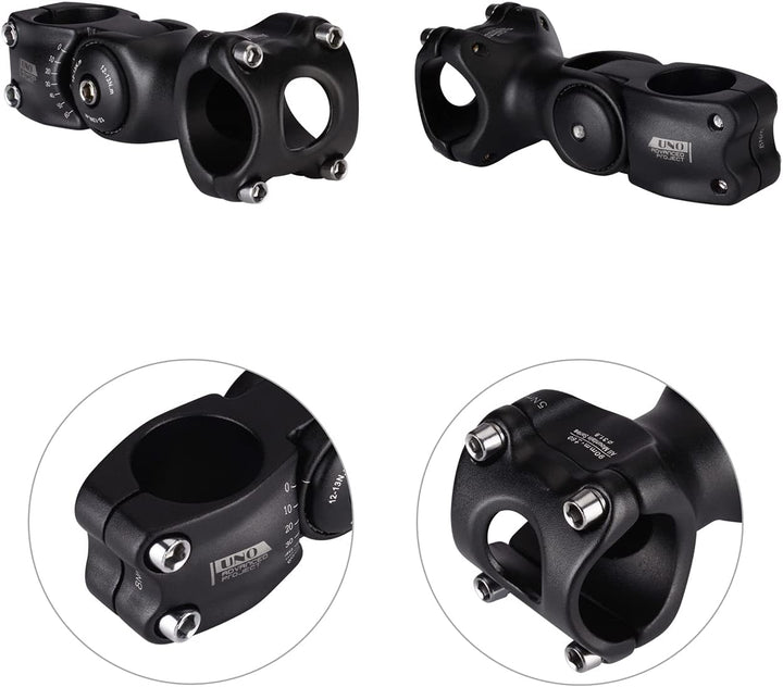 BESNIN Fahrrad Vorbau 25,4 Lenker 0-60 Grad verstellbar MTB Vorbau Rennrad Vorbau Vorbau 90mm 110mm