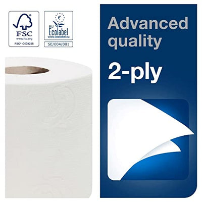 Tork 110771 weiches Kleinrollen Toilettenpapier in Advanced Qualität für Tork T4 Kleinrollensysteme