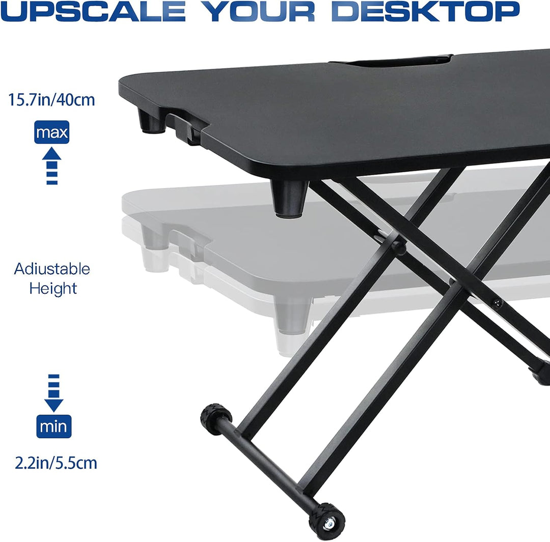 AIMEZO Stehpult Höhenverstellbarer Schreibtisch, 70 x 50cm Steharbeitsplatz für PC Monitor Laptop, E
