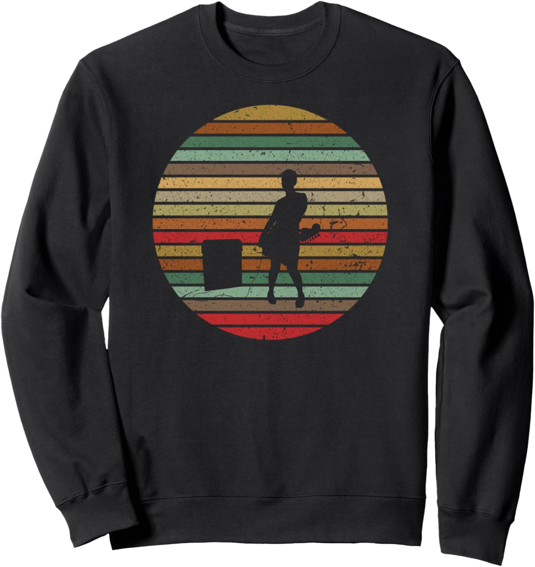 Electric Guitar Vintage Retro Sunset Gift for Guitarist Sweatshirt