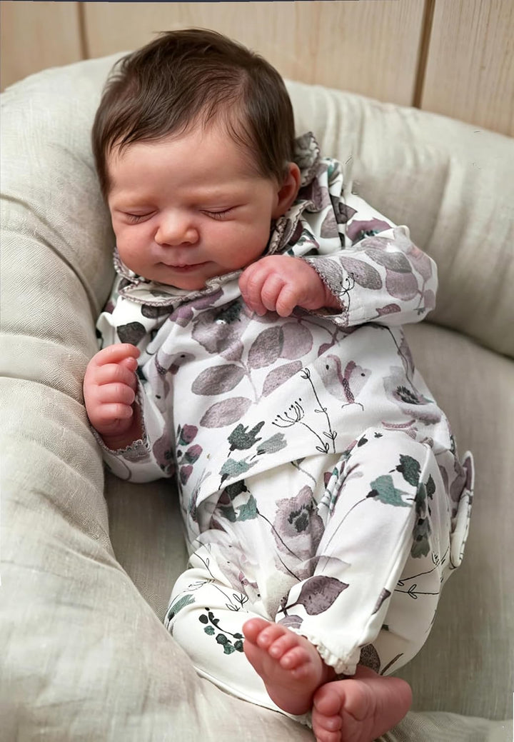 Zero pam Reborn Baby Vollsilikon Lebensecht-48CM Silikon Baby Mädchen, Babypuppen Wie Echte, Reborn
