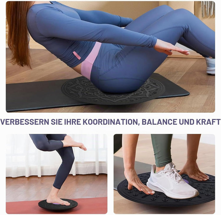 Balance Board, Gleichgewichtstrainer, Balance Pad, Wackelbrett für Erwachsene &amp; Kinder, Wackelbrett
