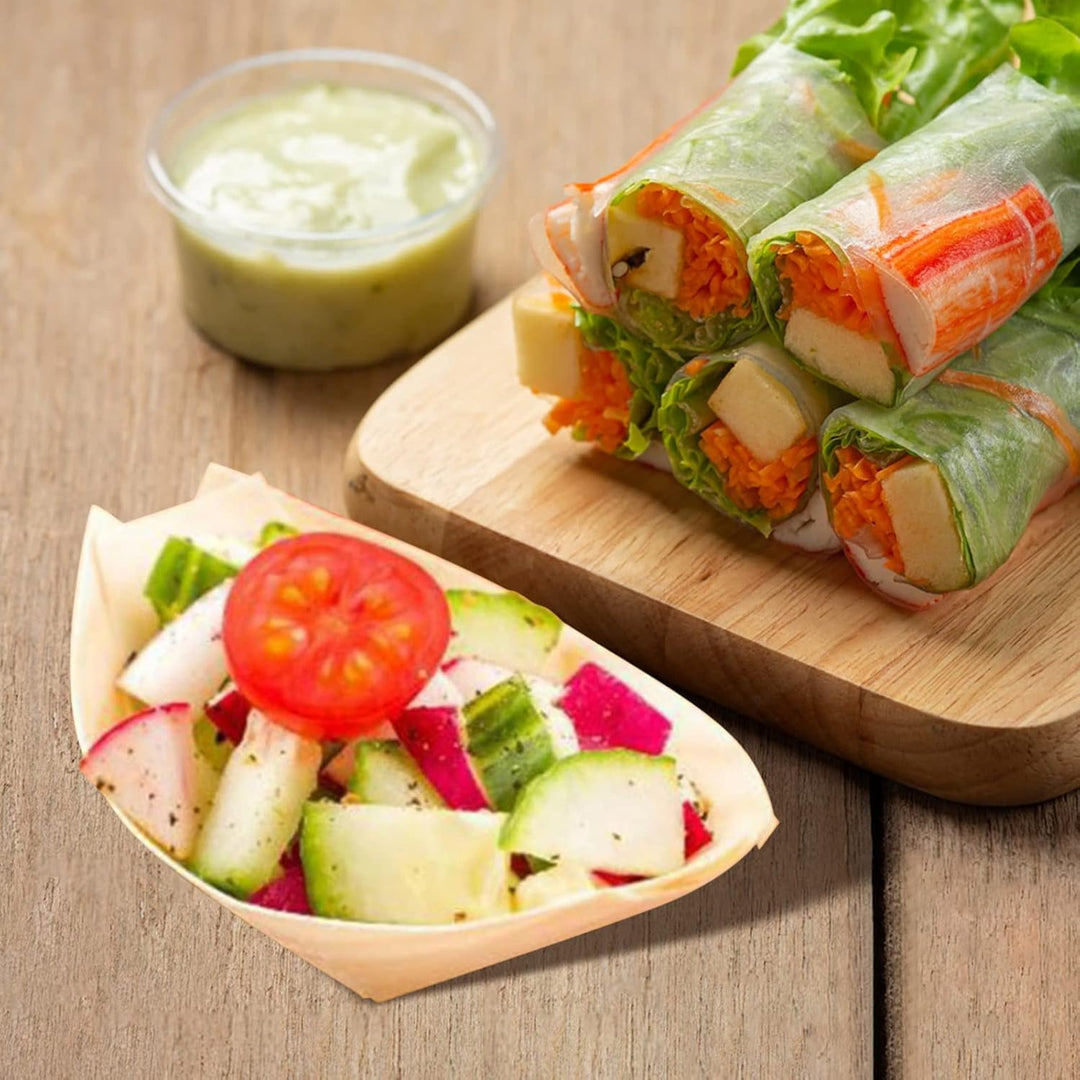 Schalen Teller 100 Set, Fingerfood Schälchen, Snack Schalen für Knabbereien, Tapas oder Sushi, plast