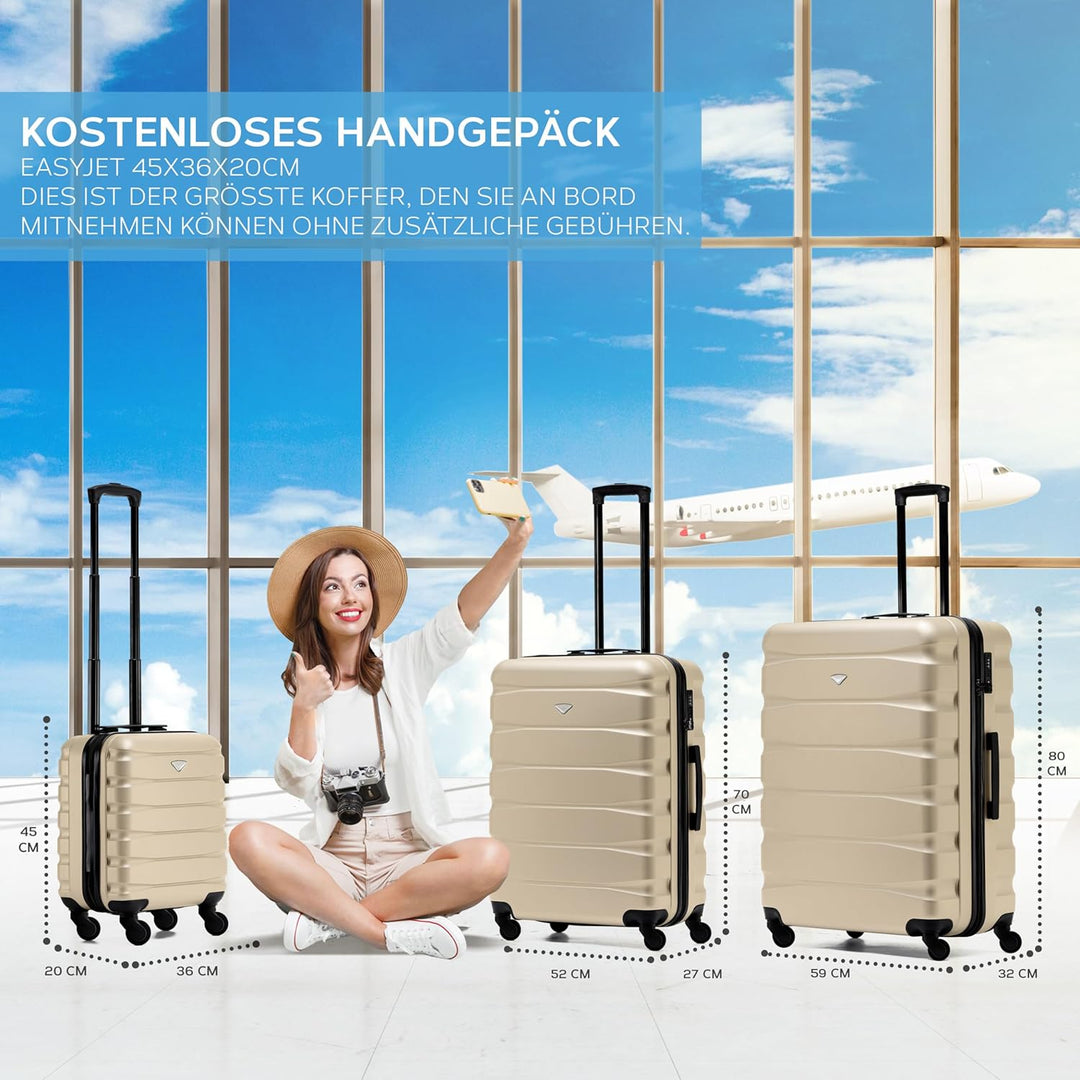 Flight Knight ABS-hartschalenkoffer Kabinen- Und Handgepackoptionen, Die Fur Uber 100 Fluggesellscha