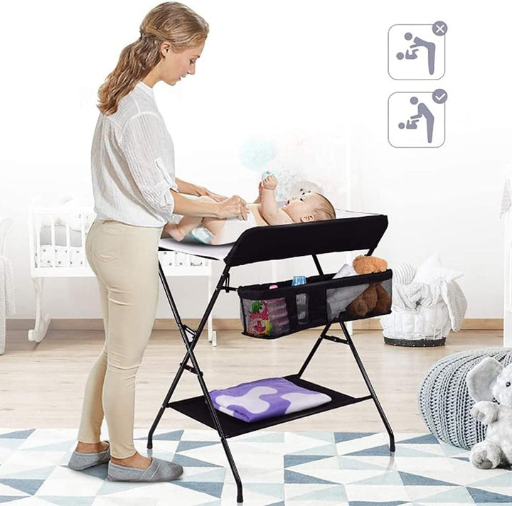 Kedia Baby Wickeltisch, Multifunktions-Wickelkommode, Babypflegetisch, Mobiler Wickeltisch mit Ablag