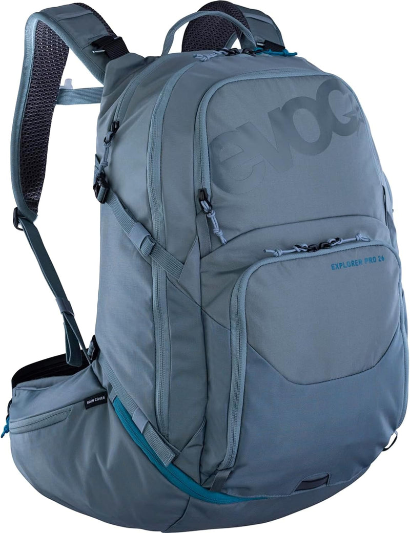 EVOC EXPLORER PRO 26, Rucksack (für kürzere Rückenlängen, AIR FLOW CONTACT SYSTEM, AIRO FLEX Hüftgur