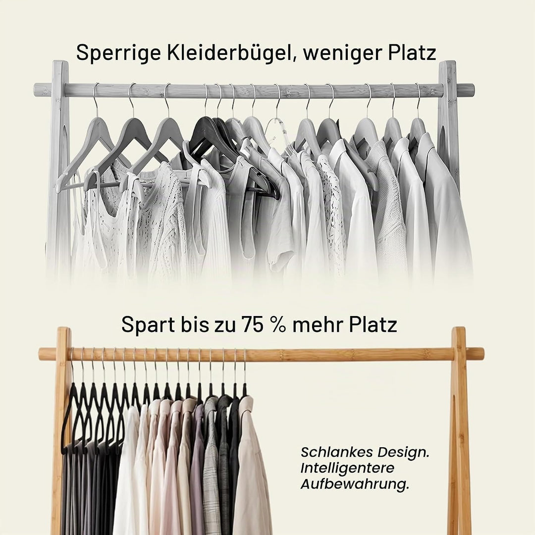 Utopia Home Premium Samt Kleiderbügel 50er Pack - rutschfeste & langlebige Kleiderbügel - Schwarze K