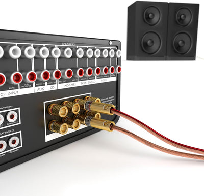 KabelDirekt – Lautsprecherkabel – Made in Germany – aus reinem Kupfer – 50m (2x4mm² HiFi Audio Boxen