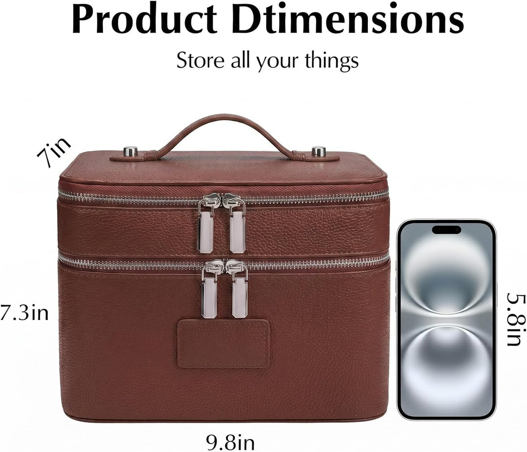 Kosmetiktasche,Kulturtasche Damen,Make up Tasche Mit Grossem Fassungsvermögen und Zwei Ebenen,Reise-