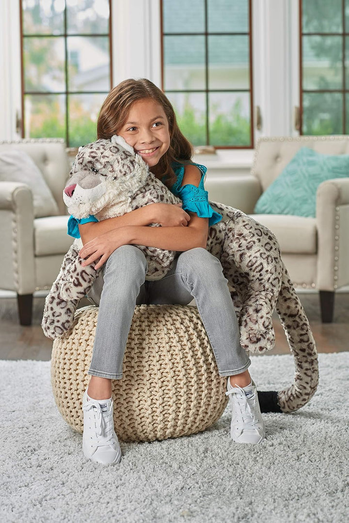 Wild Republic 18075 19551 Jumbo Plüsch Schneeleopard, grosses Kuscheltier, Plüschtier, Cuddlekins, 7