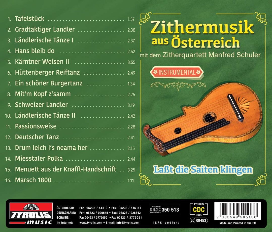 Zithermusik aus Österreich (Zither - Instrumental), Audio-CD
