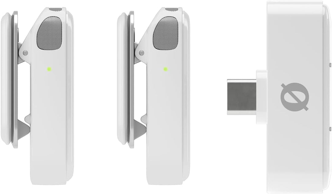 Rode Wireless Micro Drahtloses Mikrofon-System USB-C Weiss für Smartphones mit keepdrum Mikrofasertu
