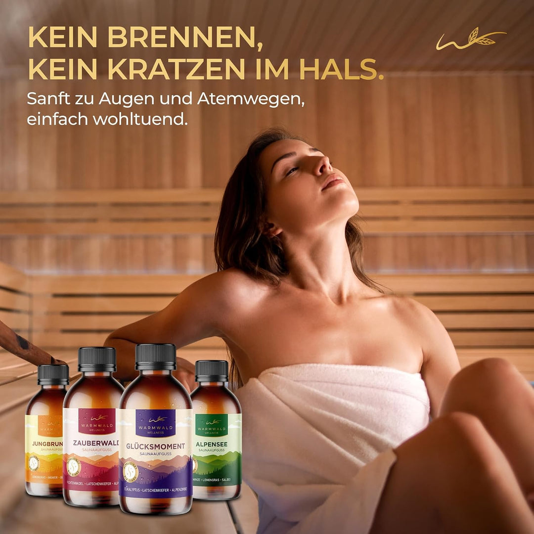 Warmwald - Saunaaufguss - Sauna Aufgussmittel mit natürlichen ätherischen Ölen - Saunaöl - Saunaduft