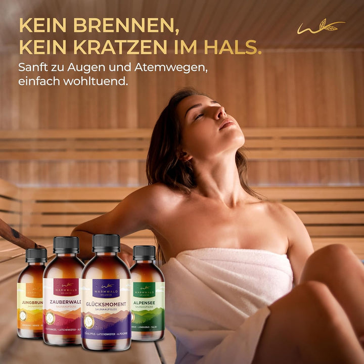 Warmwald - Saunaaufguss - Sauna Aufgussmittel mit natürlichen ätherischen Ölen - Saunaöl - Saunaduft