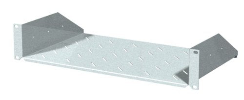 Rack Magic - 2HE Fachboden 19" Rackablage für 482.6mm 19 Zoll Rack- bis 15kg - 280mm Tiefe - RAL 703