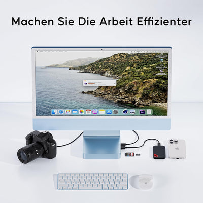 PULWTOP USB C HUB Für iMac 24-Zoll 2021/2023,7 In 1 USB-Hub Für iMac M1/M3,iMac Zubehör Mit USB C 10