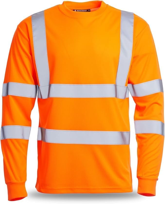 Blackrock Warnschutz-Langarm-T-Shirt 3XL Rail Orange, 3XL Rail Orange