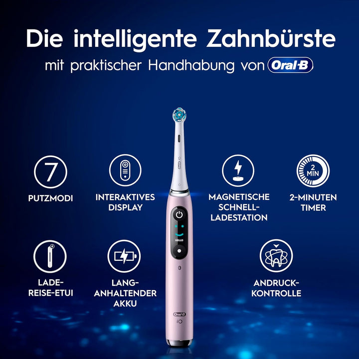 Oral-B iO Series 9 Elektrische Zahnbürste/Electric Toothbrush, 2 Aufsteckbürsten, 7 Putzmodi, Zahnpf