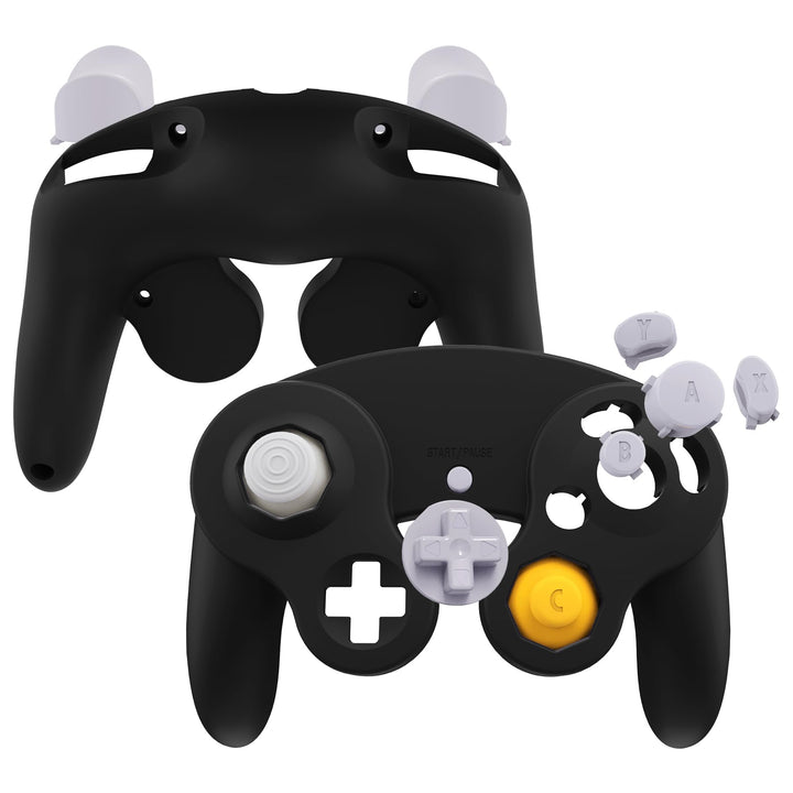 eXtremeRate Ersatz Grips Case Hülle kompatibel mit Nintendo Game Cube Controller, Griff Gehäuse & D-