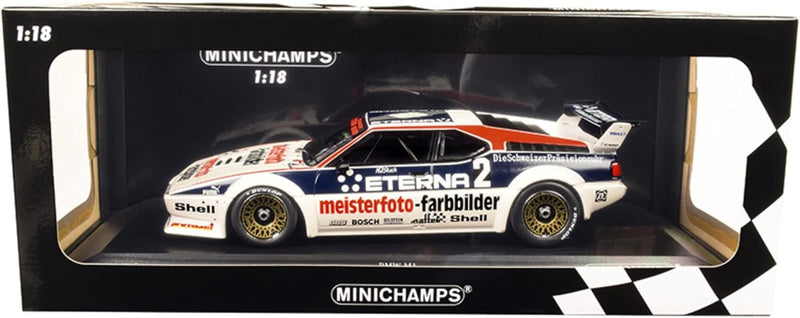 Minichamps 155822902 1:18 BMW M1-Schnitzer Eterna Meisterphoto Team-H-J. Stuck-Sieger Zolder 1982 Sa