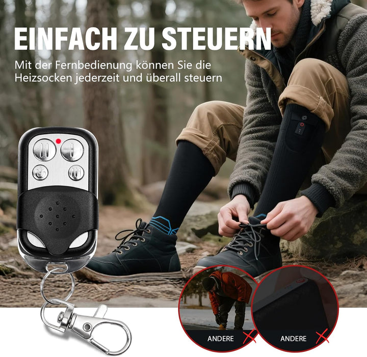 Dr.warm Beheizbare Socken Wiederaufladbare, Elektrische Beheizte Socken für Damen Herren, Winter Hei