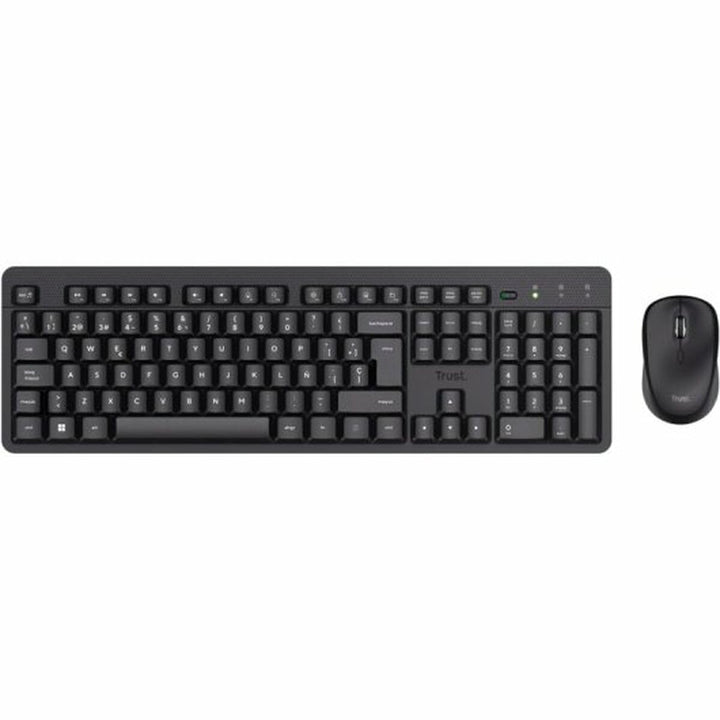 Trust Ymo II Spanisches QWERTY-Layout Tastatur und Maus Set Kabellos Tastatur und Maus Negro, Tastat