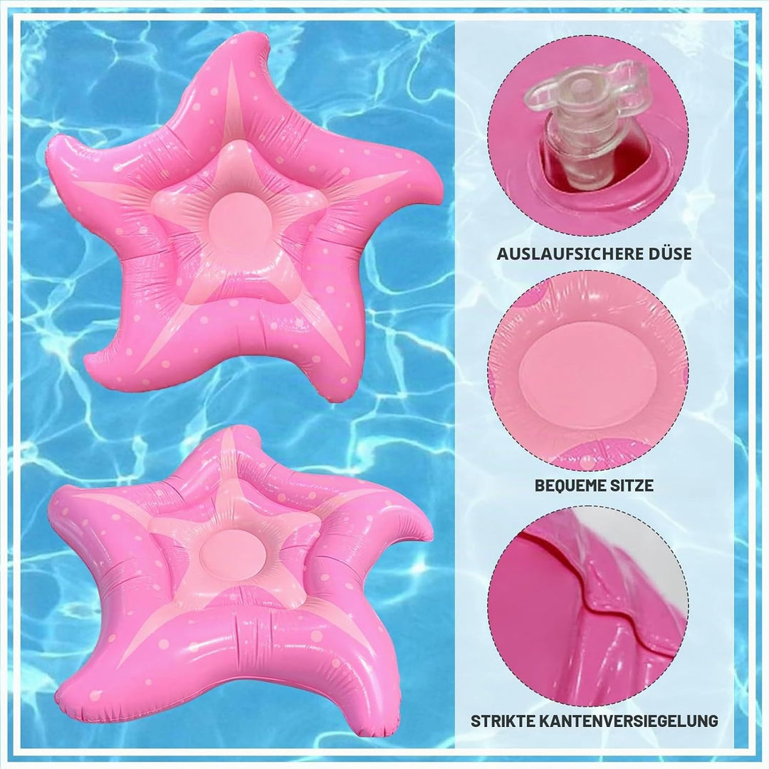 Luftmatratze Pool Seestern 150cm, Rosa Sternförmige Schwimmliege, Erwachsene Luftmatratze Wasser, Au