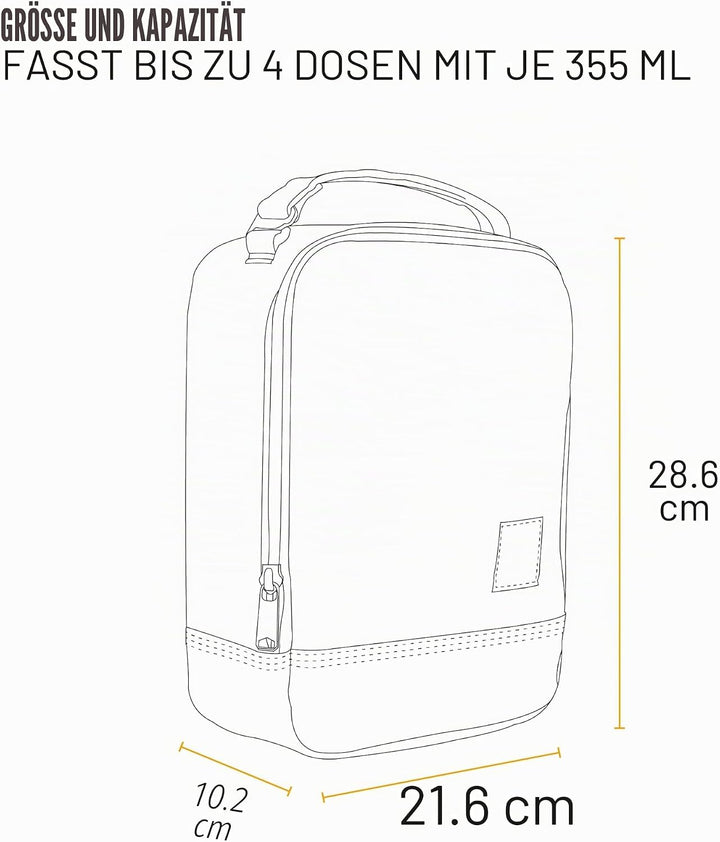 Carhartt Isolierter Lunch-Kühler für Damen und Herren, vollständig isoliert, für Arbeit, Outdoor, Al