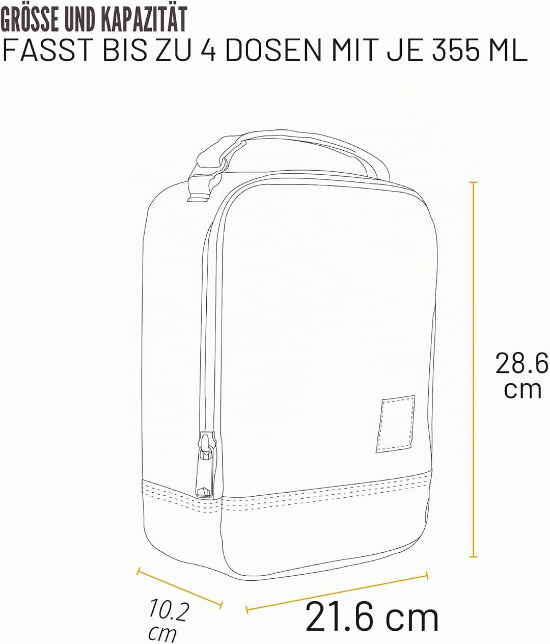Carhartt Isolierter Lunch-Kühler für Damen und Herren, vollständig isoliert, für den täglichen Gebra