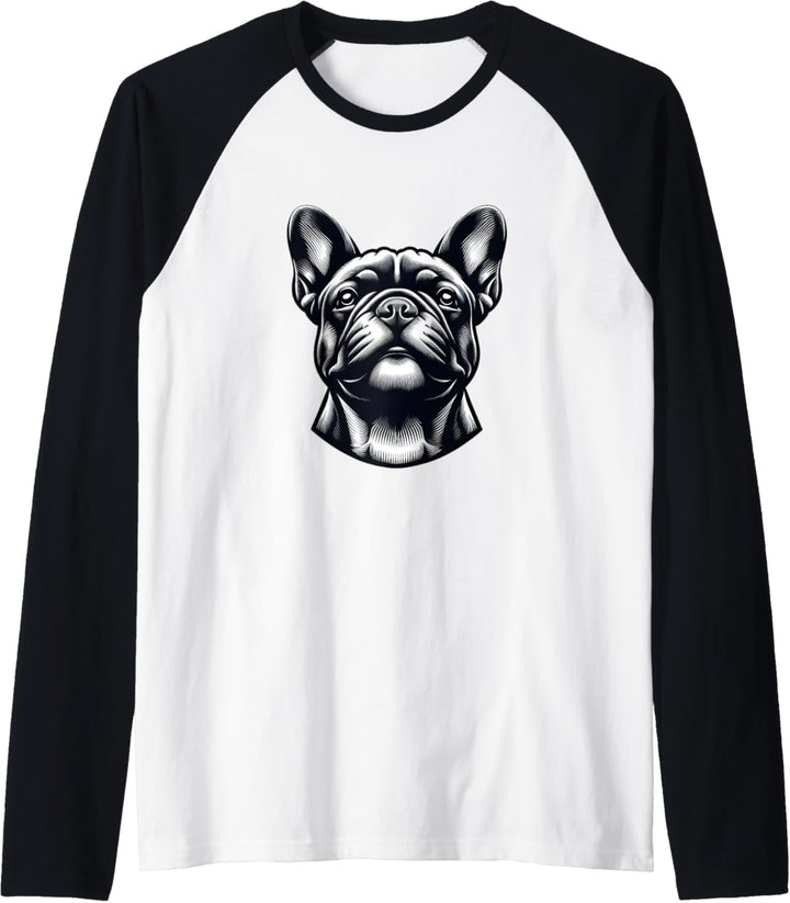 Frenchie Haustier Französische Bulldogge Rasse Hund Papa Mama Tierfreund Raglan