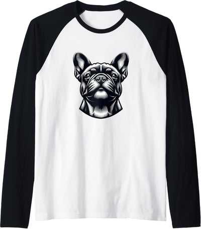 Frenchie Haustier Französische Bulldogge Rasse Hund Papa Mama Tierfreund Raglan
