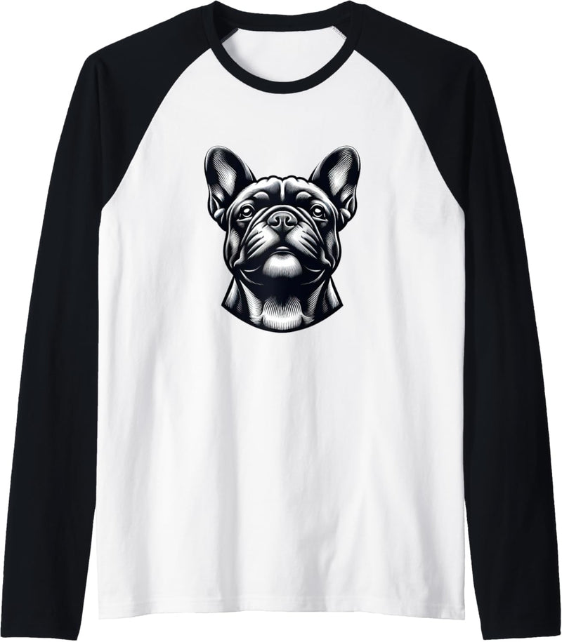 Frenchie Haustier Französische Bulldogge Rasse Hund Papa Mama Tierfreund Raglan