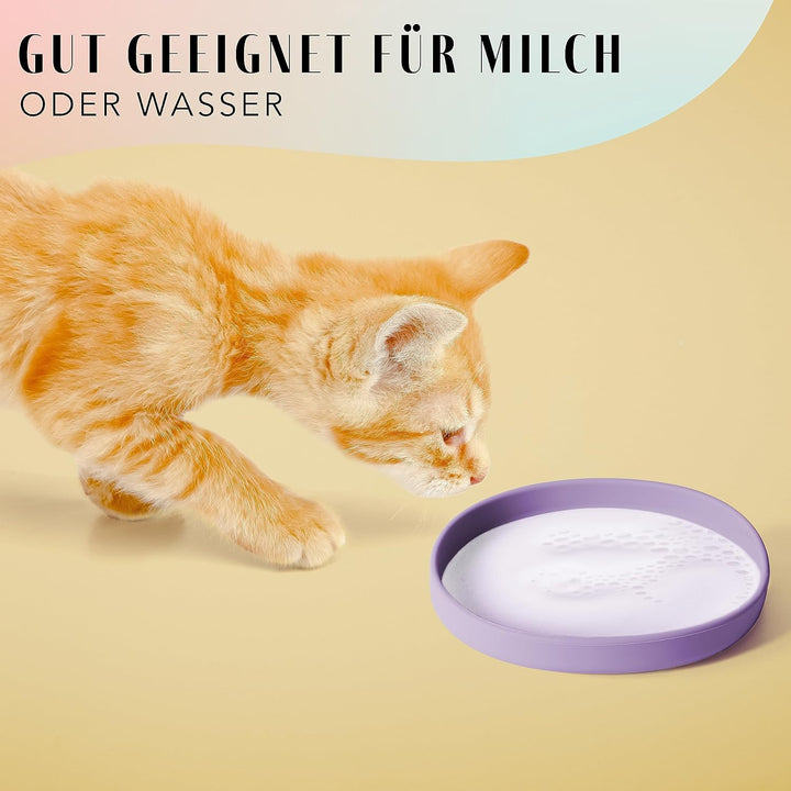 ne&no Nala Collection Flach Katzennapf Silikon Futternapf cool lilac, cool lilac