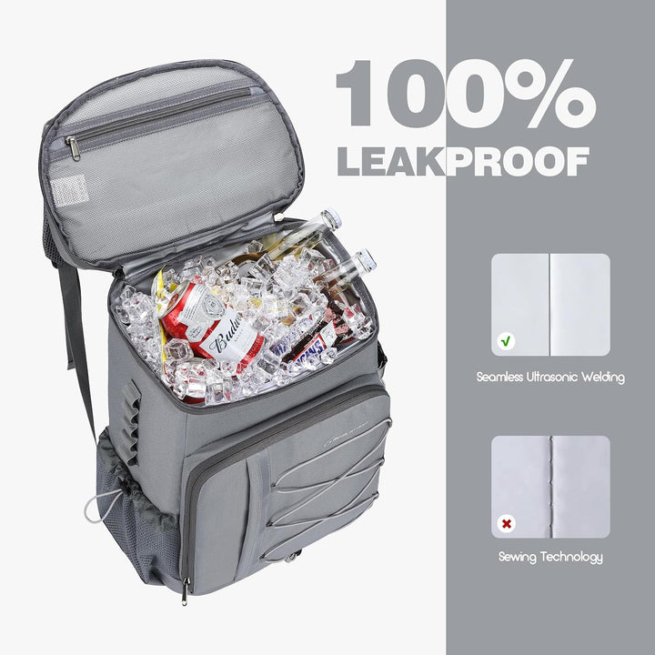 Maelstrom Kühlrucksack 35/50 Dosen, Isolierter Cooler Rucksack Auslaufsicher, Grosse Kühltasche Ruck