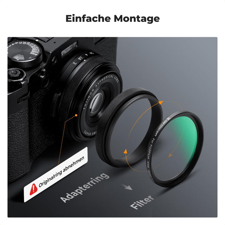 K&amp;F CONCEPT Black-Mist 1/4 Filter Kompatibel mit Fujifilm Kamera X100-Serie,Black Promist 1/4 Filter