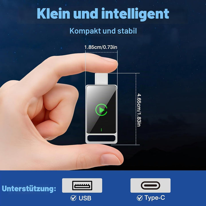 2-in-1 Wireless Carplay Adapter, Android Auto &amp; Carplay Wireless Adapter, USB C, Plug &amp; Play, kompat
