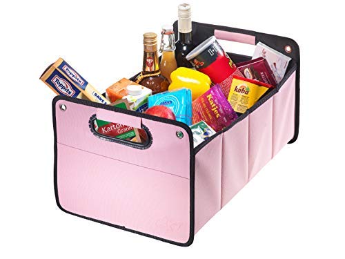 CBag rosa - Kofferraumtasche aus Polyester mit stabilem Boden - Klappbox Kofferraumbox Faltbox Organ