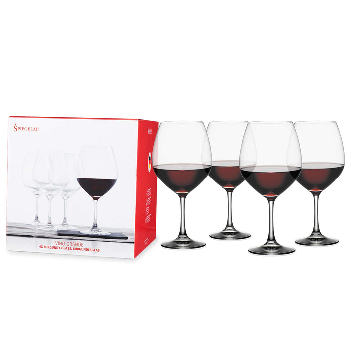 Spiegelau & Nachtmann Weinglas, Glas, Transparent, 4 Burgundergläser, Burgundergläser