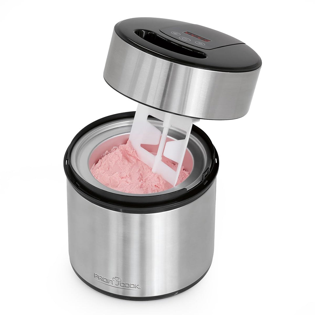 Profi Cook Eismaschine PC-ICM 1140 Eiscreme-Maker für Speiseeis, Frozen-Joghurt und Sorbet, inkl. Re