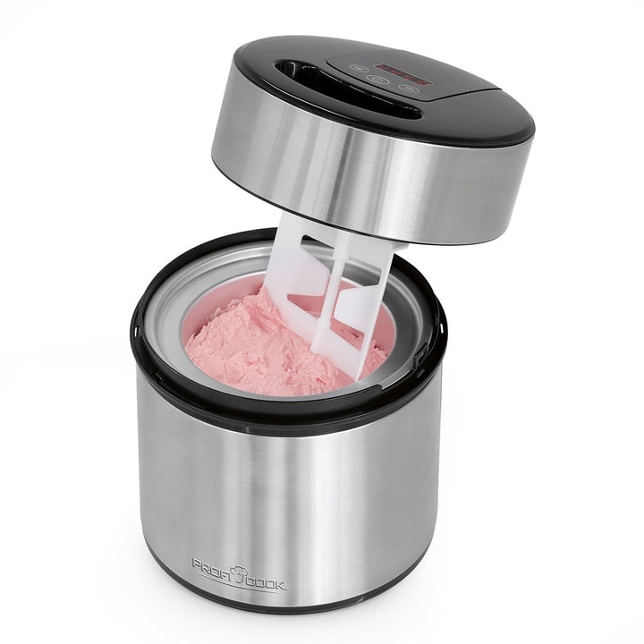 Profi Cook Eismaschine PC-ICM 1140 Eiscreme-Maker für Speiseeis, Frozen-Joghurt und Sorbet, inkl. Re