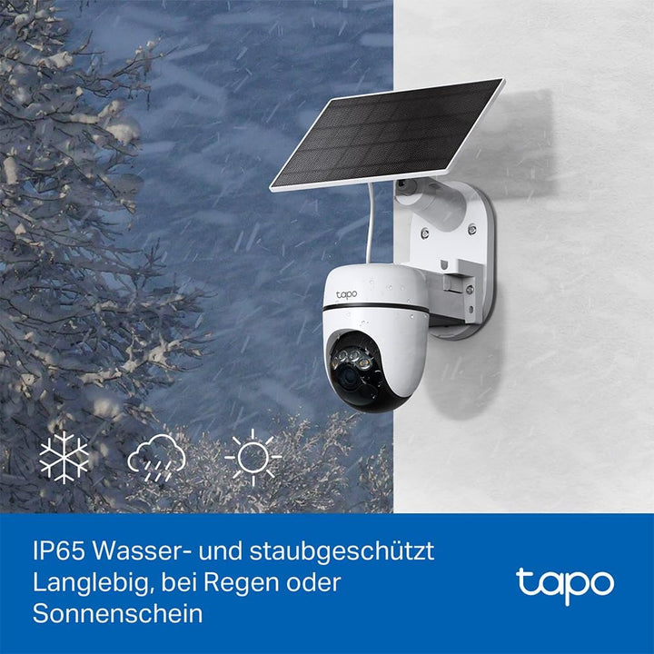 Tapo C610 KIT 2K 360° Solar Überwachungskamera Aussen (Akku 6700 mAh, Farbnachtsicht, WLAN 2,4 GHz,