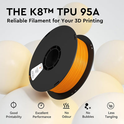 TPU Filament 1,75mm, kexcelled 1kg Spule (2,2lbs), Flexibles Weiches 3D Drucker Filament, 95A, Hohe