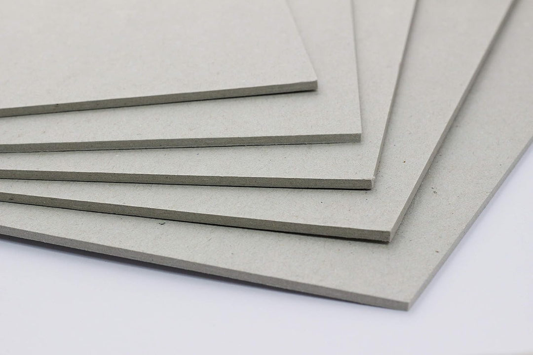 TATMOTIVE PREMIUM Buchbinderpappe 50 Stück DIN A4, 2mm 1260 g/qm Modellbaupappe, Bastelkarton, Graup